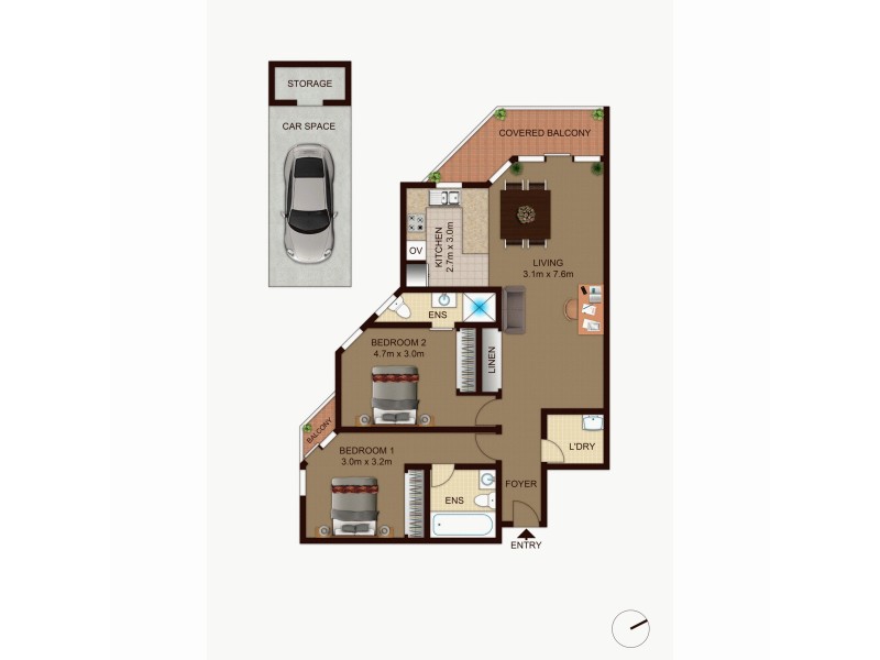 21/4 Jardine Street, Kingston ACT 2604 Floorplan