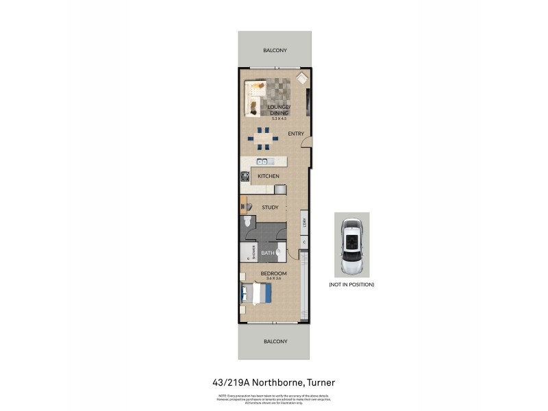 43/219A Northbourne Avenue, Turner ACT 2612 Floorplan