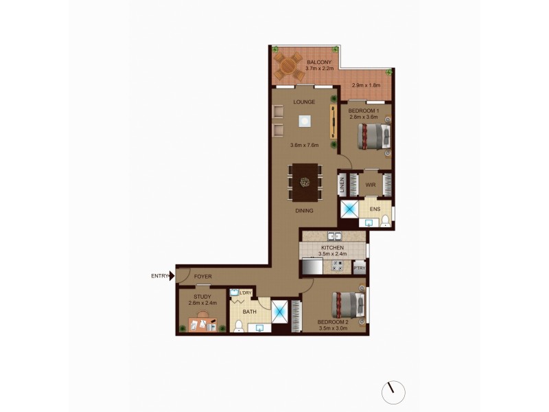 38/14-18 New South Wales Crescent, Forrest ACT 2603 Floorplan