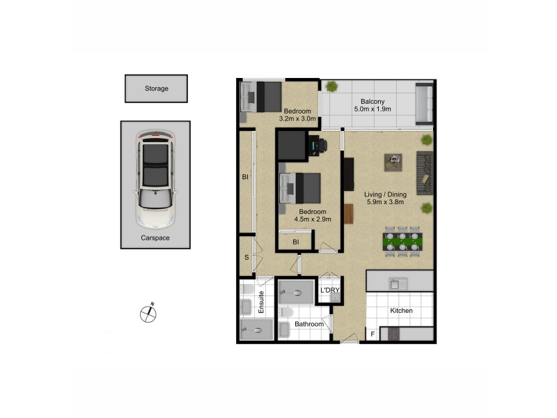66/46 Honeysett View, Kingston ACT 2604 Floorplan