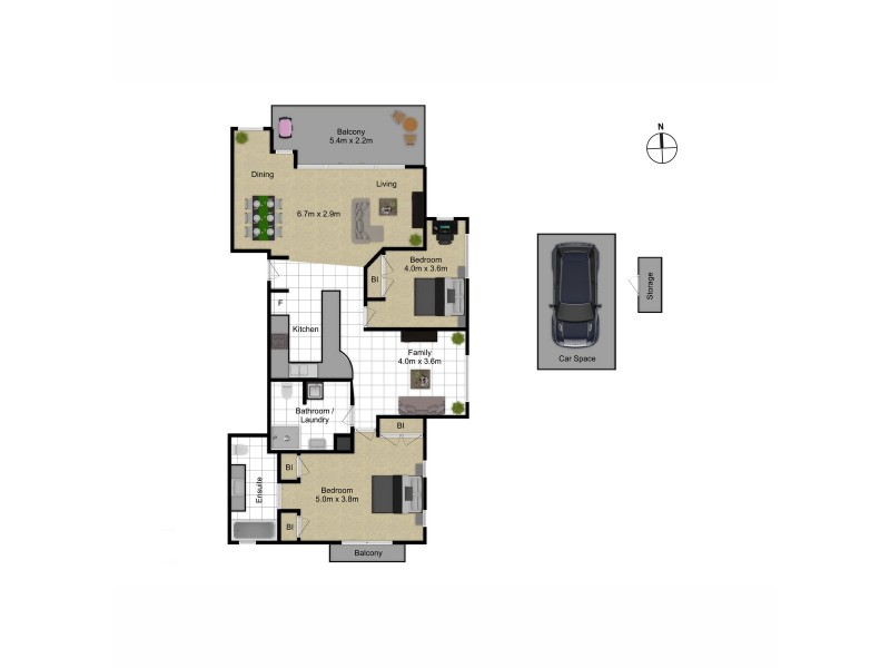 17/1 Tauss Place, Bruce ACT 2617 Floorplan