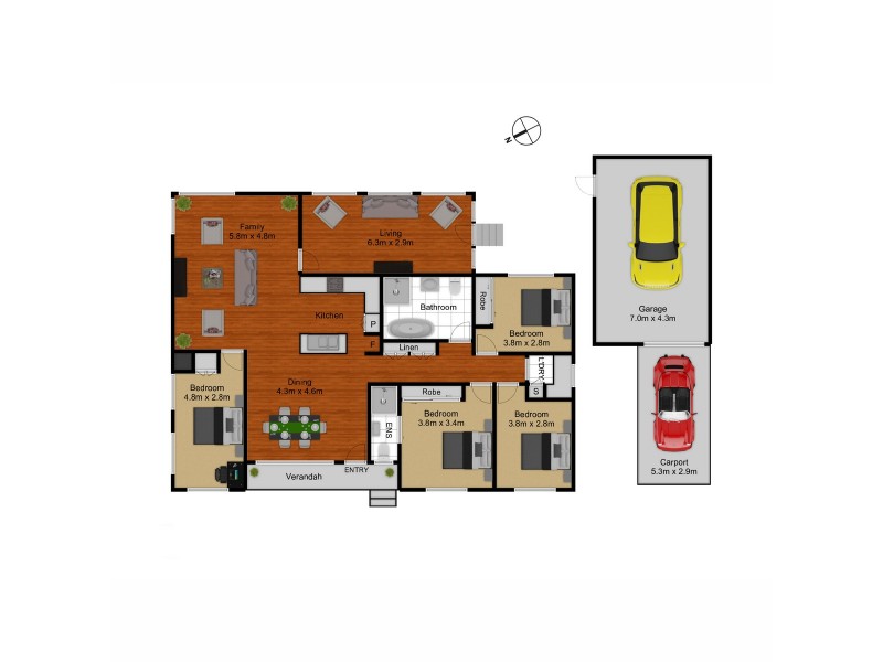 49 Theodore Street, Curtin ACT 2605 Floorplan