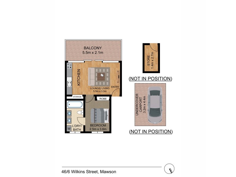 46/6 Wilkins Street, Mawson ACT 2607 Floorplan