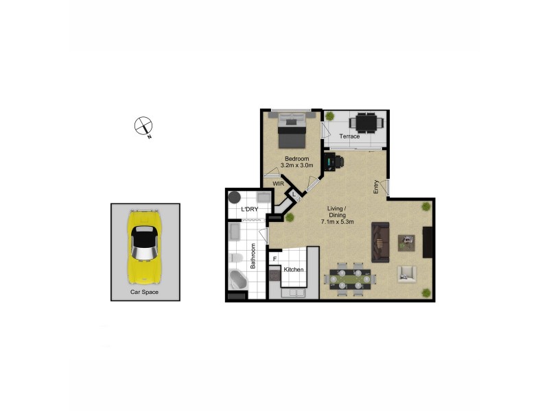 57/11 Fawkner Street, Braddon ACT 2612 Floorplan