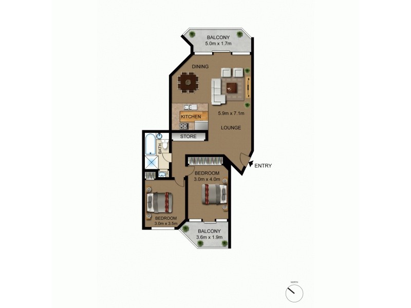 34/14 Darling Street, Barton ACT 2600 Floorplan