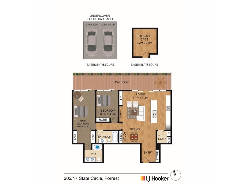 202/17 State Circle, Forrest ACT 2603 Floorplan