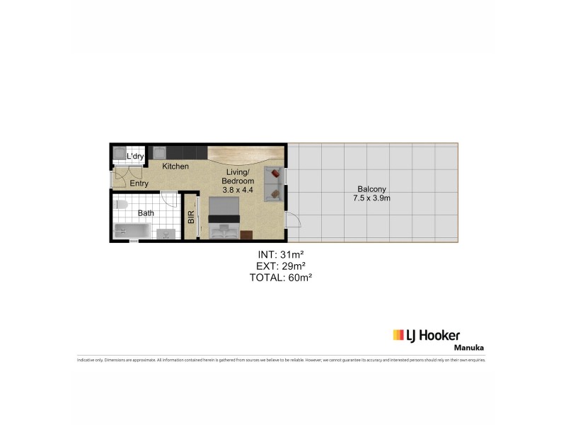 807/2 Akuna Street, City ACT 2601 Floorplan