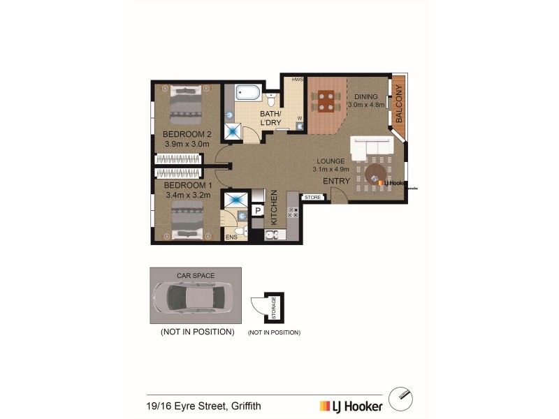 19/16 Eyre Street, Griffith ACT 2603 Floorplan