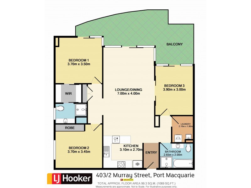 403/2 Murray Street, Port Macquarie NSW 2444 Floorplan