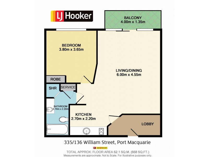335/136 William Street, Port Macquarie NSW 2444 Floorplan