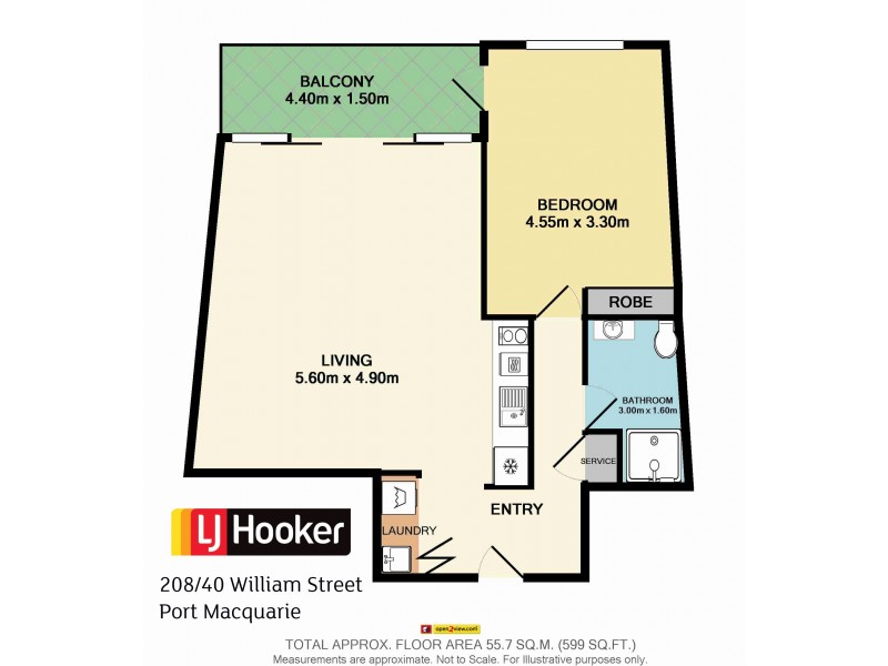 208/40 William Street, Port Macquarie NSW 2444 Floorplan