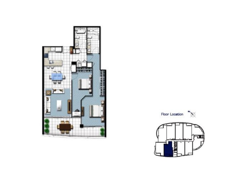 2809/5 Harbour Side Court, Biggera Waters QLD 4216 Floorplan