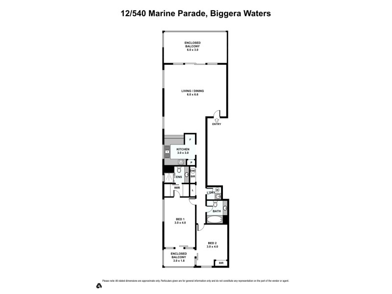 12/540 Marine Parade, Biggera Waters QLD 4216 Floorplan