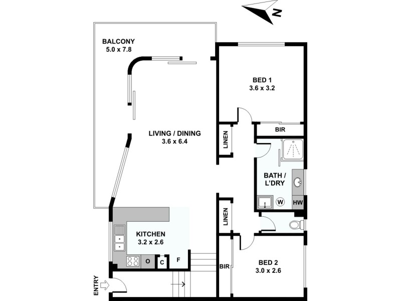 2/10 Brighton Street, Biggera Waters QLD 4216 Floorplan