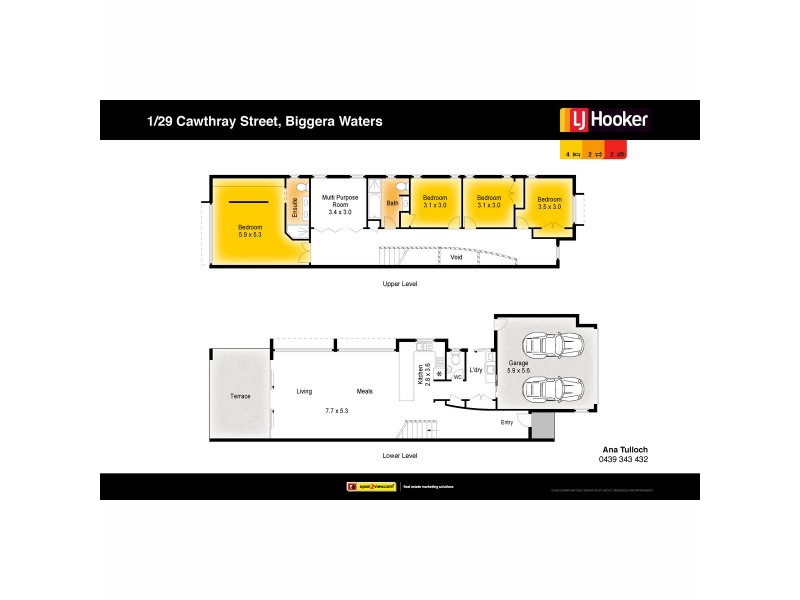 1/29 Cawthray Street, Biggera Waters QLD 4216 Floorplan