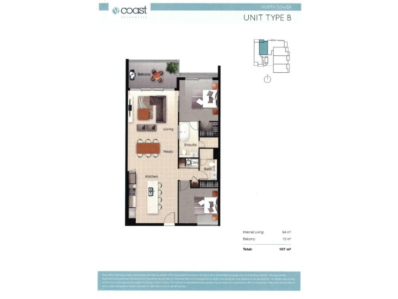 502/378 Marine Parade, Labrador QLD 4215 Floorplan