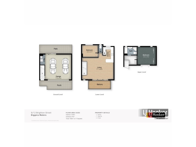 5/12 Brighton Street, Biggera Waters QLD 4216 Floorplan