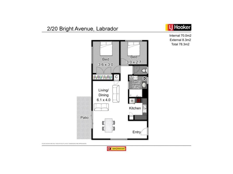 2/20 Bright Avenue, Labrador QLD 4215 Floorplan