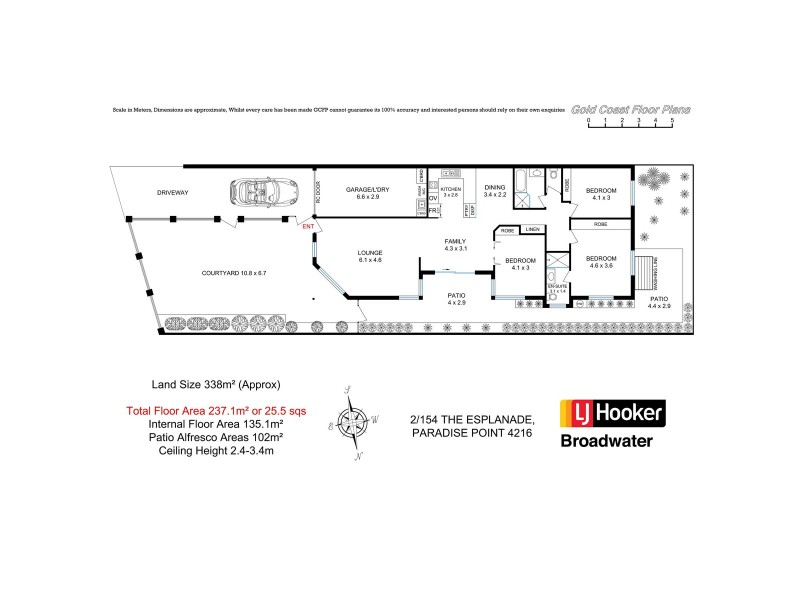 2/154 The Esplanade, Paradise Point QLD 4216 Floorplan