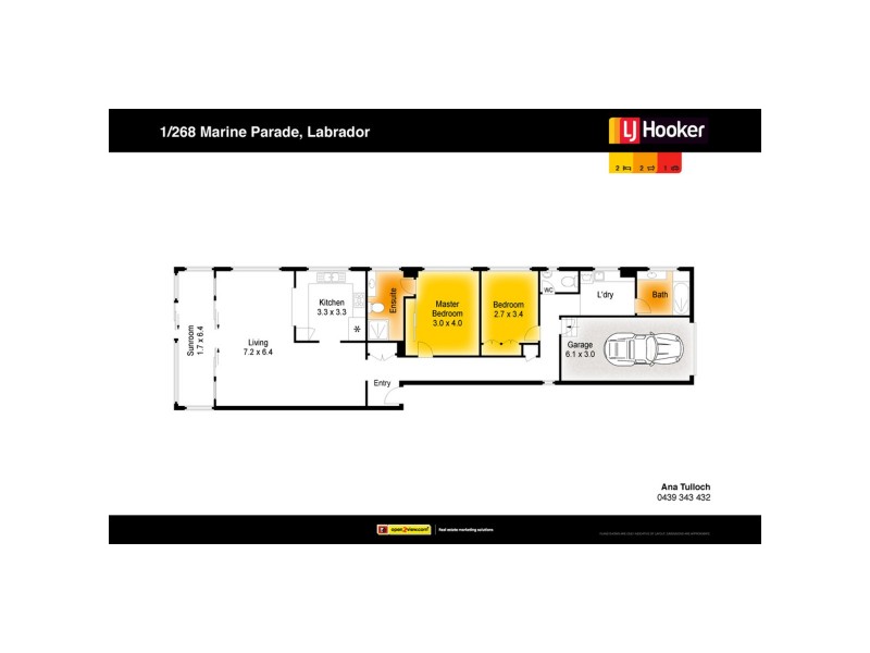 1/268 Marine Parade, Labrador QLD 4215 Floorplan