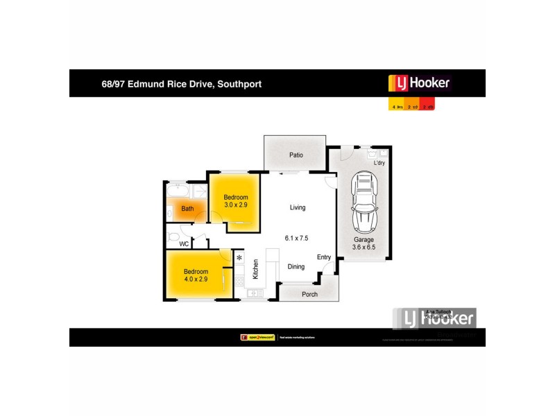 68/97 Edmund Rice Drive, Southport QLD 4215 Floorplan