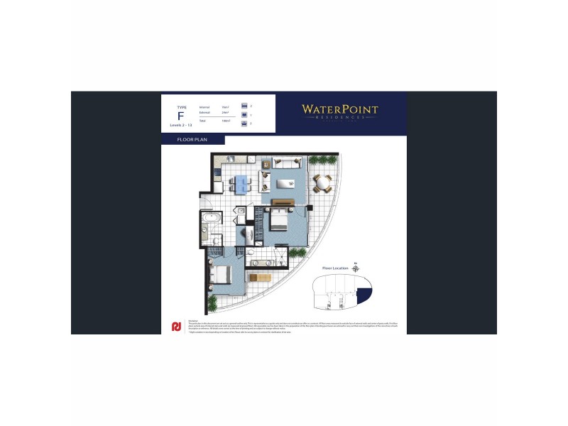 1606/5 Harbour Side Court, Biggera Waters QLD 4216 Floorplan