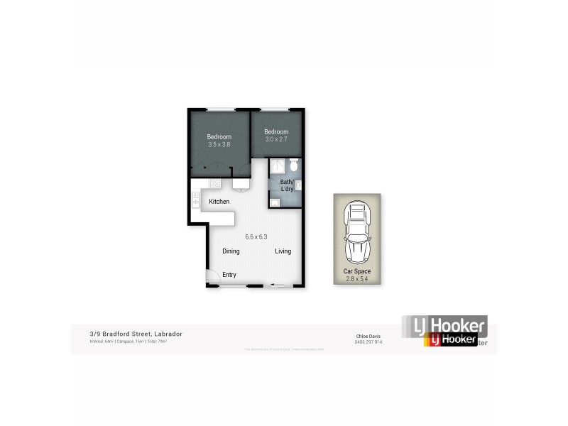 3/9 Bradford Street, Labrador QLD 4215 Floorplan