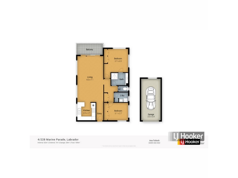 2/228 Marine Parade, Labrador QLD 4215 Floorplan