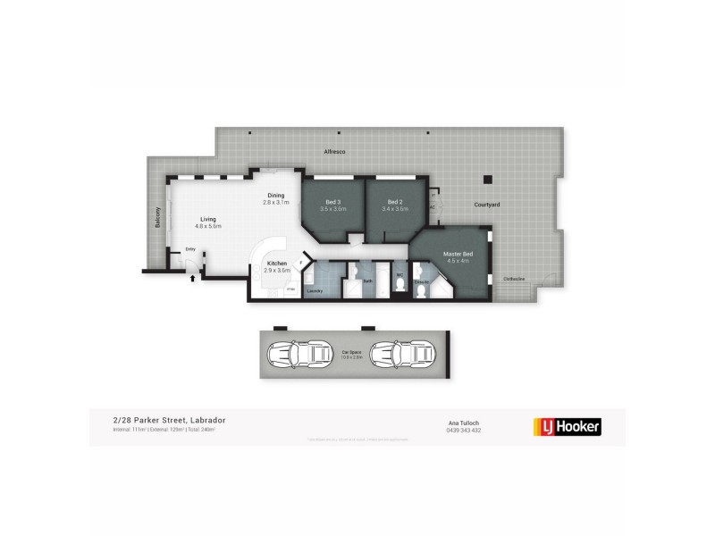 2/28 Parker Street, Labrador QLD 4215 Floorplan