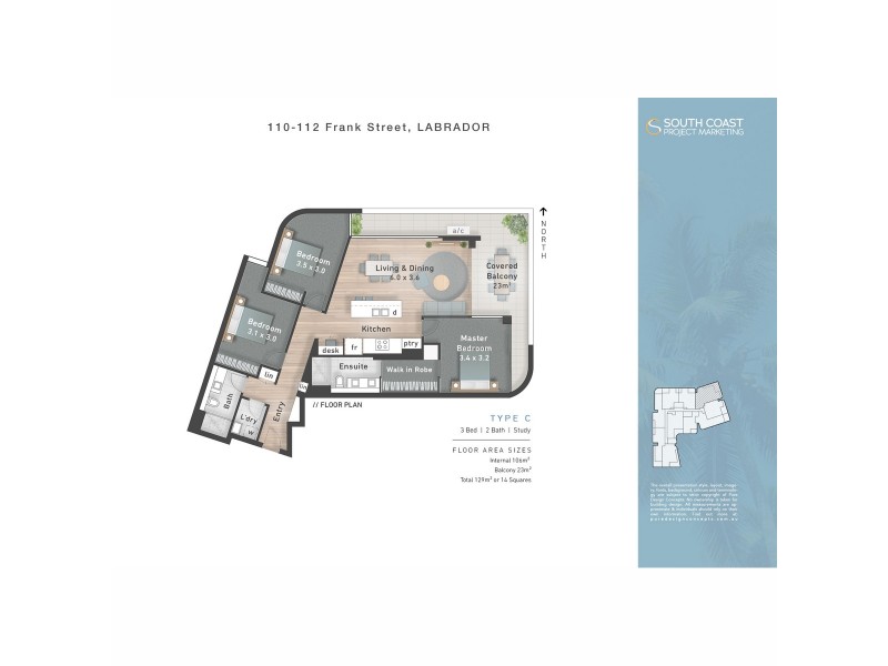 704/110 Frank Street, Labrador QLD 4215 Floorplan