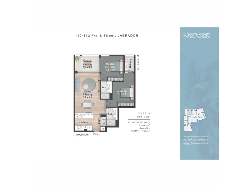 502/110 Frank Street, Labrador QLD 4215 Floorplan
