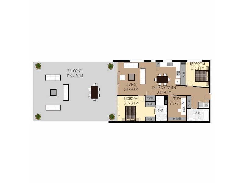 112/2 East Quay Drive, Biggera Waters QLD 4216 Floorplan