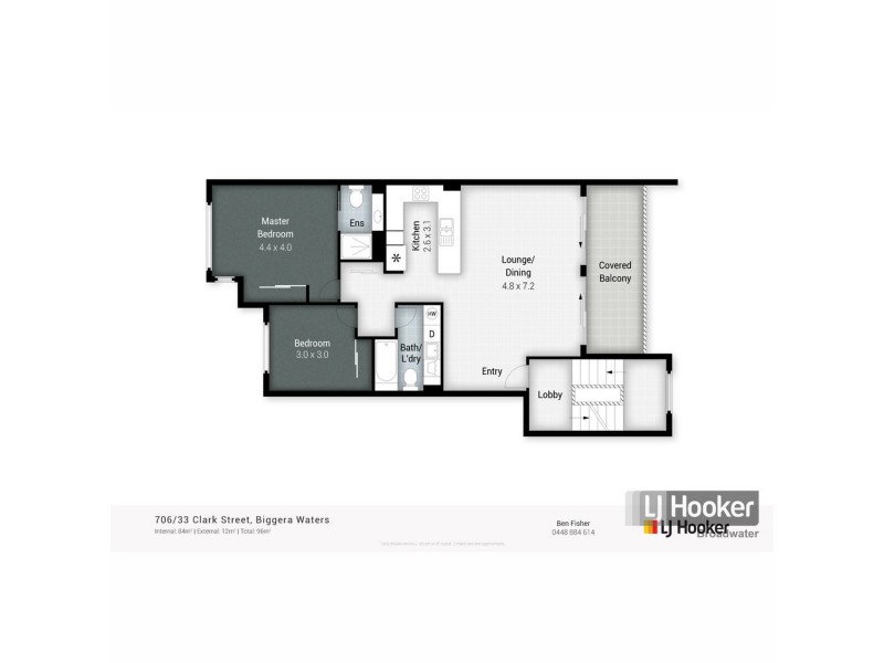 706/33 Clark Street, Biggera Waters QLD 4216 Floorplan