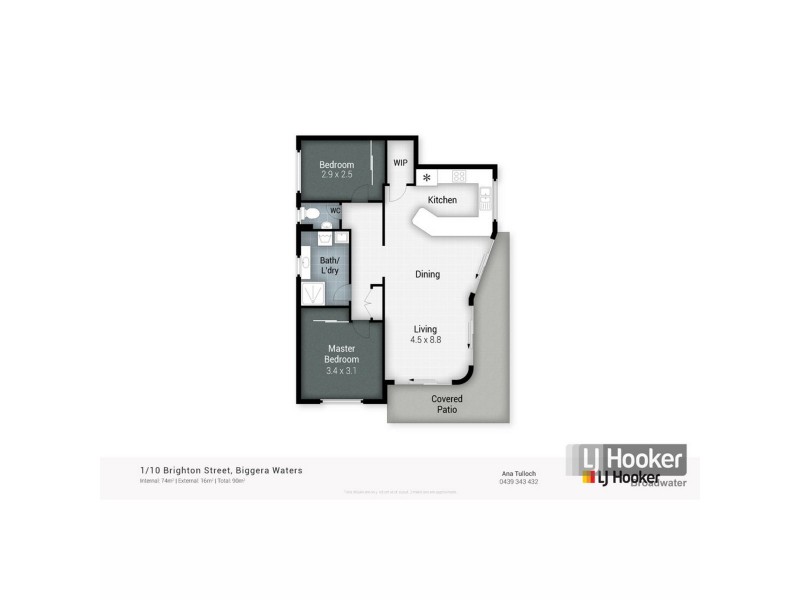 1/10 Brighton Street, Biggera Waters QLD 4216 Floorplan