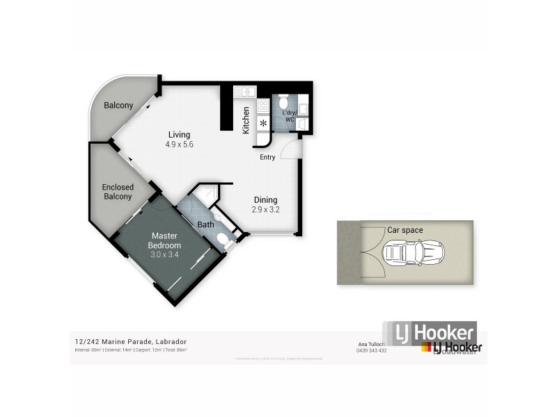 12/242-244 Marine Parade, Labrador QLD 4215 Floorplan