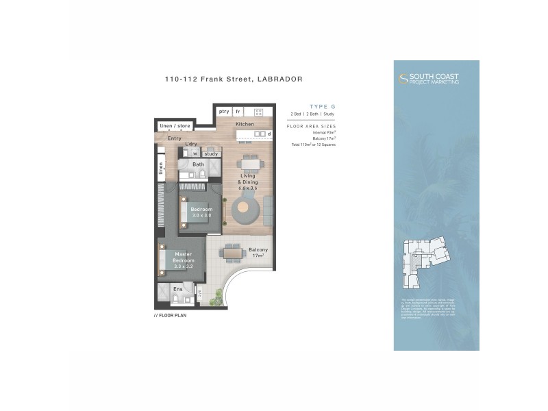 708/110 Frank Street, Labrador QLD 4215 Floorplan