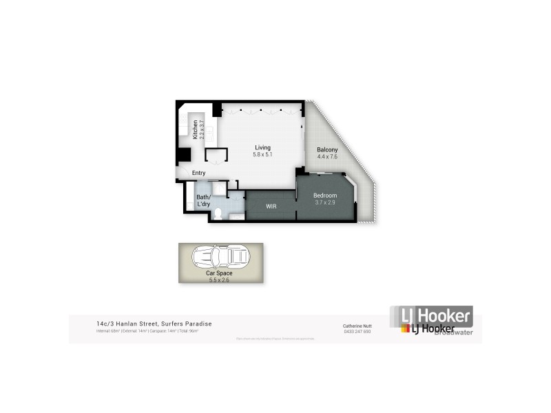 9C/3 Hanlan Street, Surfers Paradise QLD 4217 Floorplan