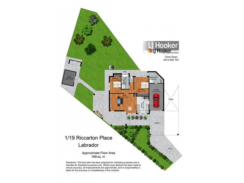 1/19 Riccarton Place, Labrador QLD 4215 Floorplan