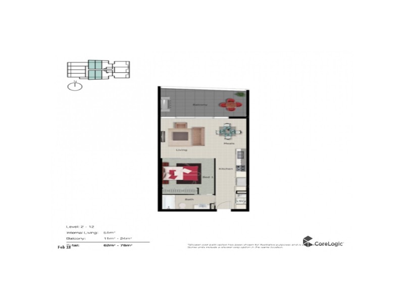 1109/17 Bath Street, Labrador QLD 4215 Floorplan