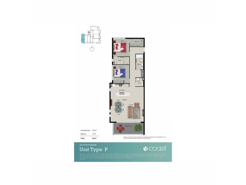 508/378 Marine Parade, Labrador QLD 4215 Floorplan