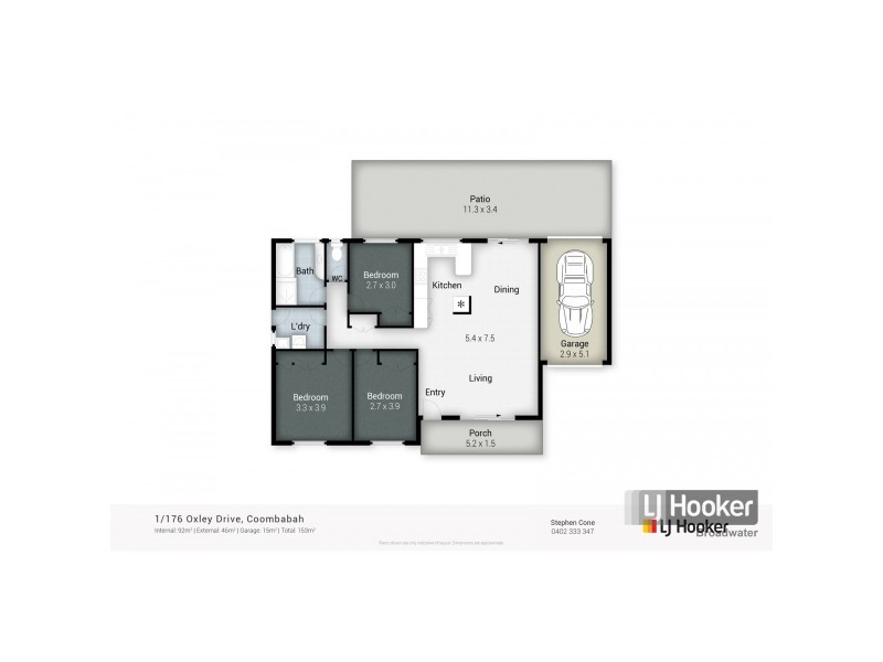 1/176 Oxley Drive, Coombabah QLD 4216 Floorplan