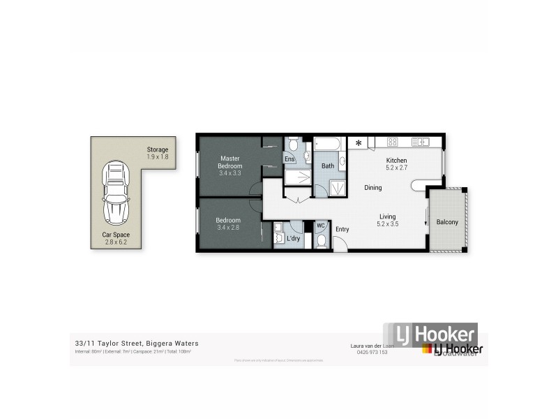 33/11 Taylor Street, Biggera Waters QLD 4216 Floorplan