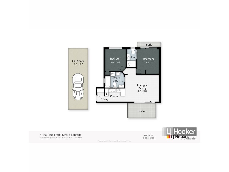 4/103-105 Frank Street, Labrador QLD 4215 Floorplan