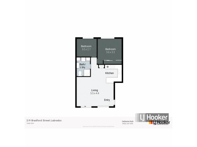 2/9 Bradford Street, Labrador QLD 4215 Floorplan