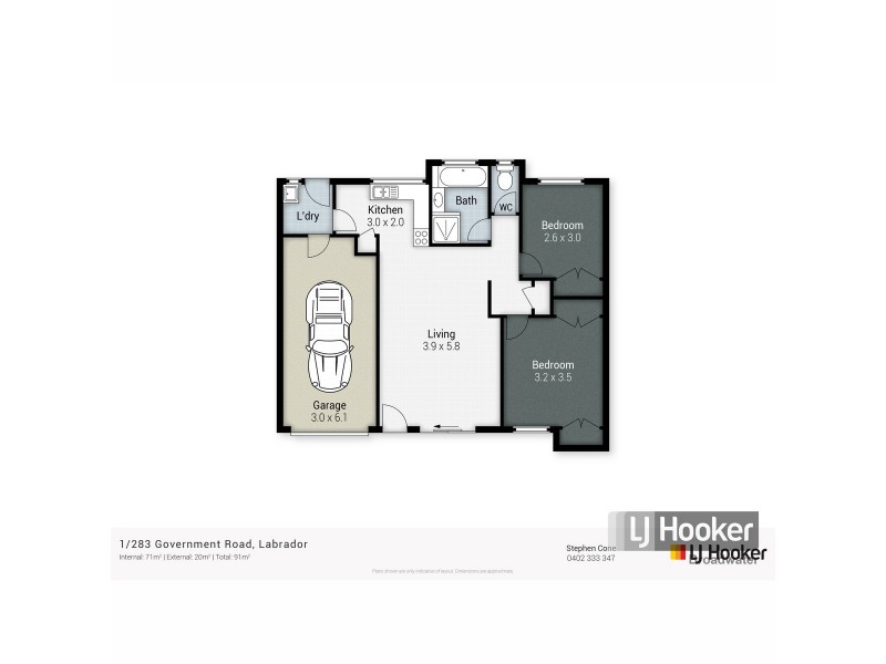 1/283 Government Road, Labrador QLD 4215 Floorplan