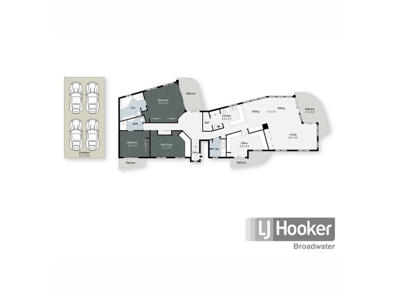 9/274 Marine Parade, Labrador QLD 4215 Floorplan