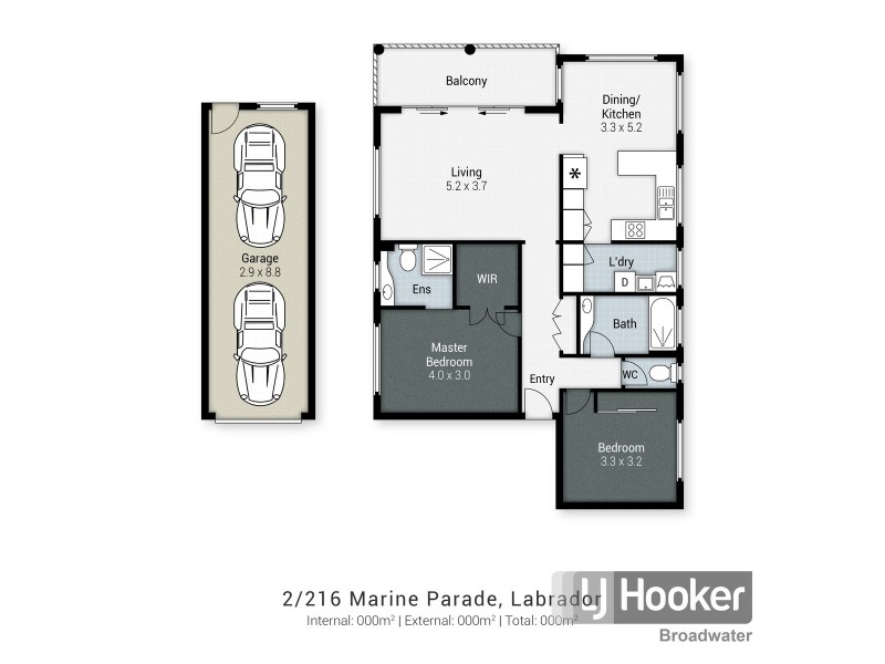 2/216 Marine Parade, Labrador QLD 4215 Floorplan