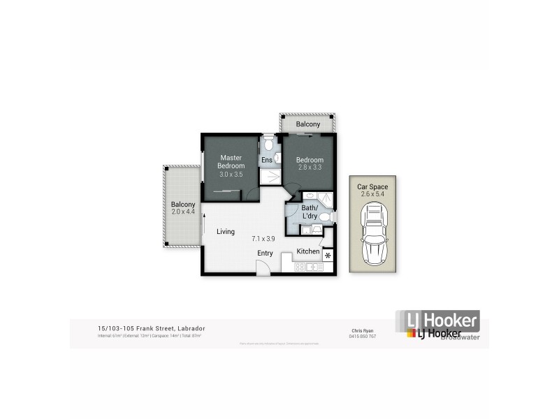 15/103 Frank Street, Labrador QLD 4215 Floorplan