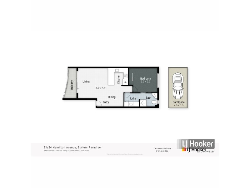 21/24 Hamilton Avenue, Surfers Paradise QLD 4217 Floorplan