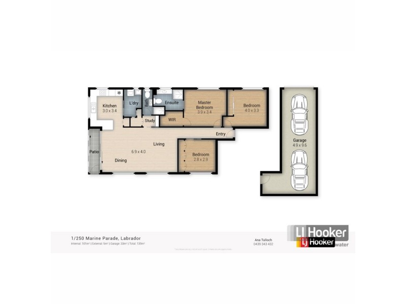 1/250 Marine Parade, Labrador QLD 4215 Floorplan